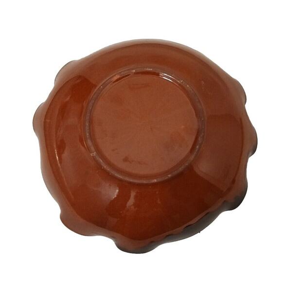 11" Spanish Pottery Swirl Hand Painted Bowl Glazed ARTSY Salad Nuts Candy Decor - Picture 9 of 16